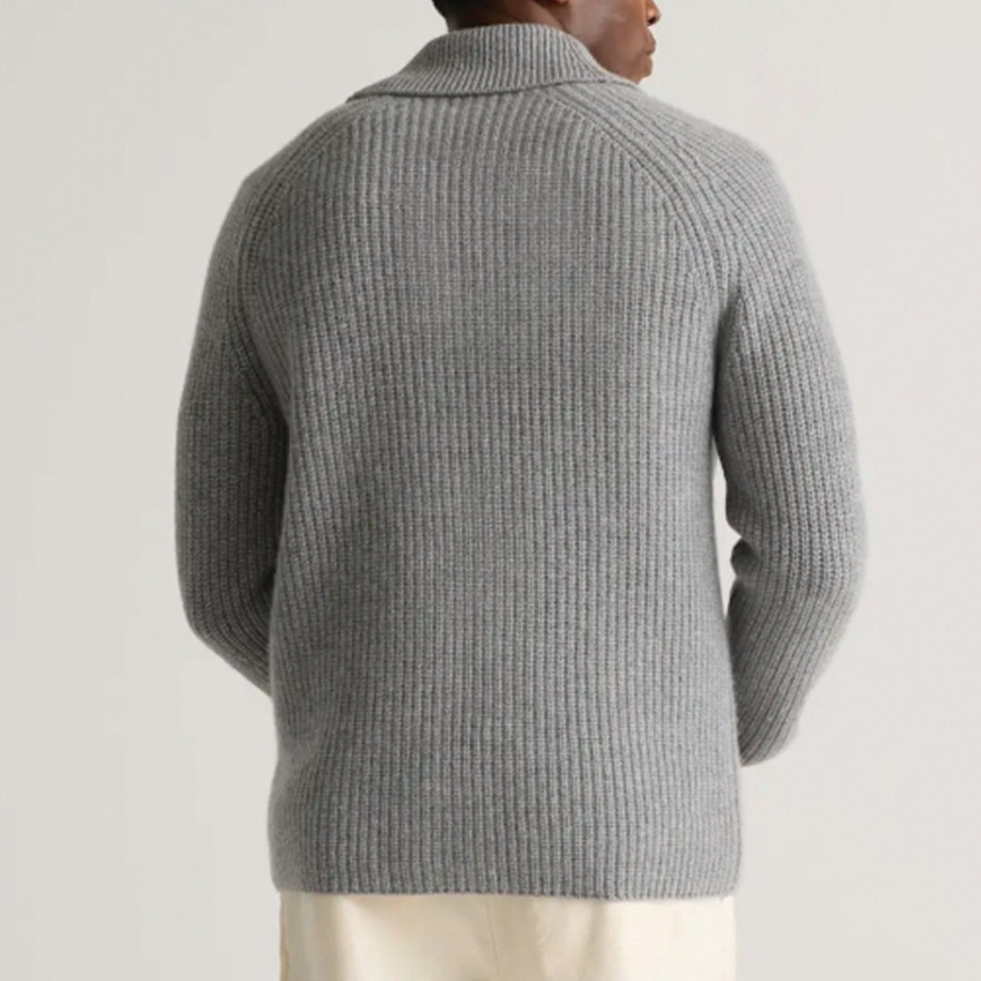 CASHMERE CARDIGAN SWEATER GREY