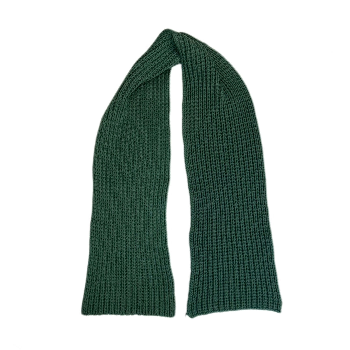 GREEN KNIT SCARF