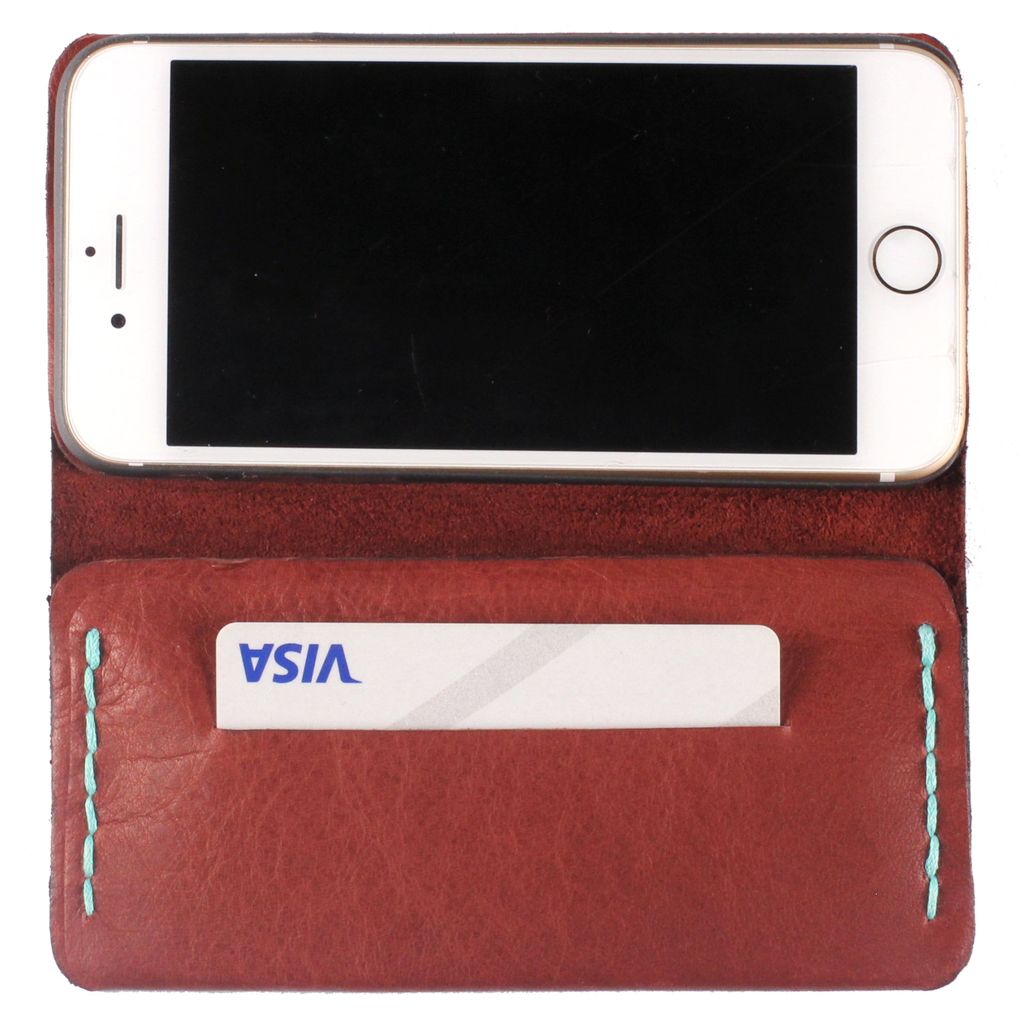 Red+Turquoise iPhone Wallet
